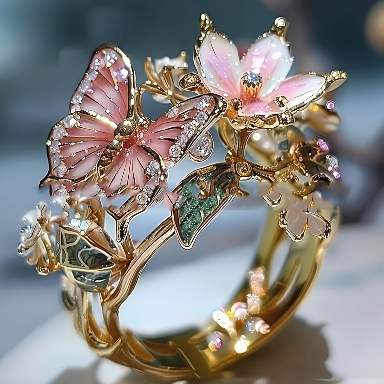 TEMU New Bohemian Sexy Decorative Ring Boutique Fashion Ring And Flower Decorative Ring