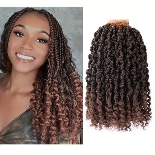 goddess box braids curly synthetic pre looped wavy crochet hair extensions ladies hair weave fiber crochet braiding hairpiece