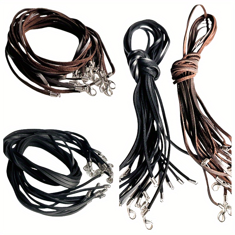 

[hot-sale] Wholesale Bulk Lot 10pcs Artificial Pu Suede Leather String Cords With 20ich/ 50cm Necklace Cords