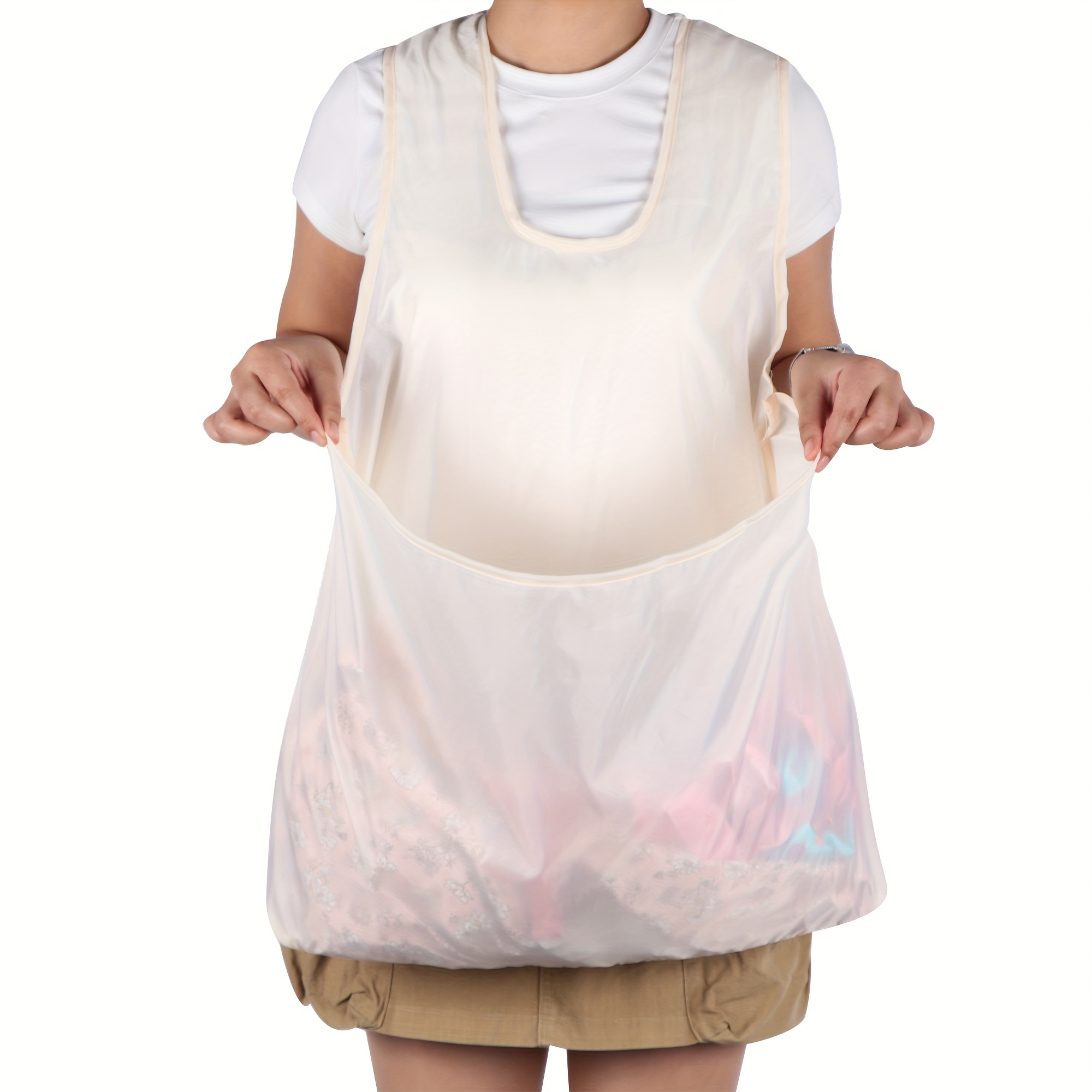 Portable Clothes Drying Apron Large Capacity Home No Bending Clothes Drying Apron Vegetable And Fruit Picking Apron
