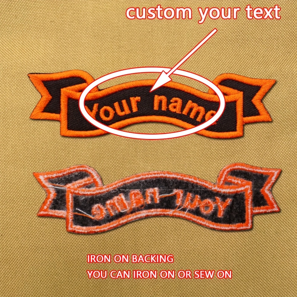 TEMU A Custom-made Multi-colored Ribbon Name Patch With Embroidery, Featuring Personalized Name Text, A Badge With Heat-activated Adhesive And A