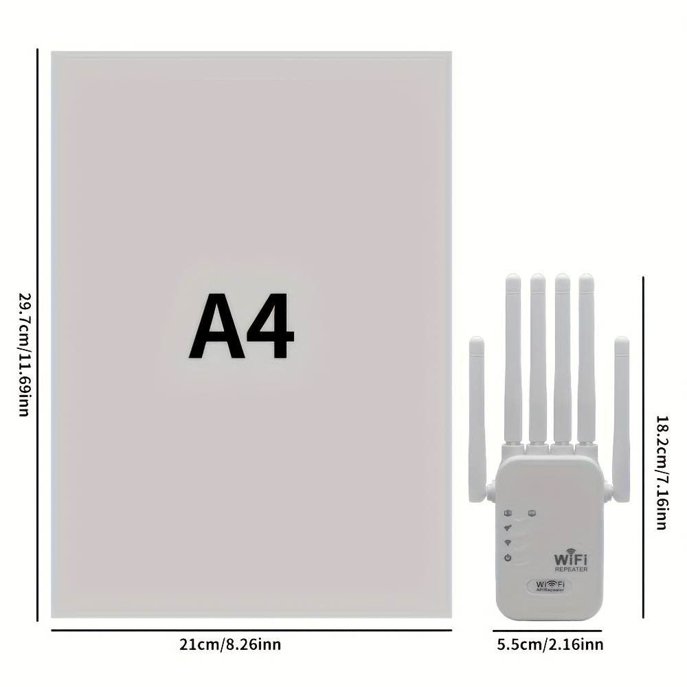 Amplificador de señal WIFI6 con 6 antenas omnidireccionales de 360°, soporta puertos Ethernet, 35 dispositivos en línea simultáneamente sin retrasos, cubre una superficie de 11000 pies cuadrados, penetración fuerte para hogares grandes o oficinas de varios pisos.