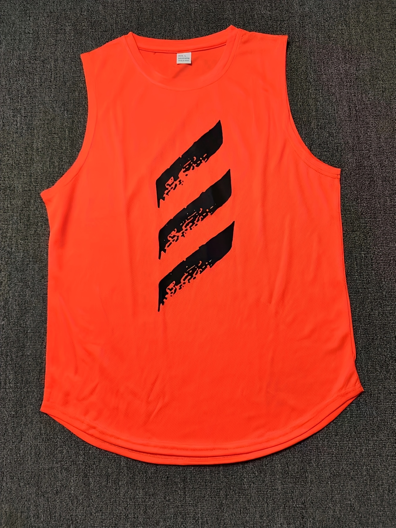 Men'S Sleeveless Mesh Tank Top - Quick-Dry, Breathable Athletic Vest with Geometric Design, Round Neck & Chest Pocket for Running, Gym, and Casual Summer Wear, Gym Clothing | Geometric Pattern | Quickdry Materia