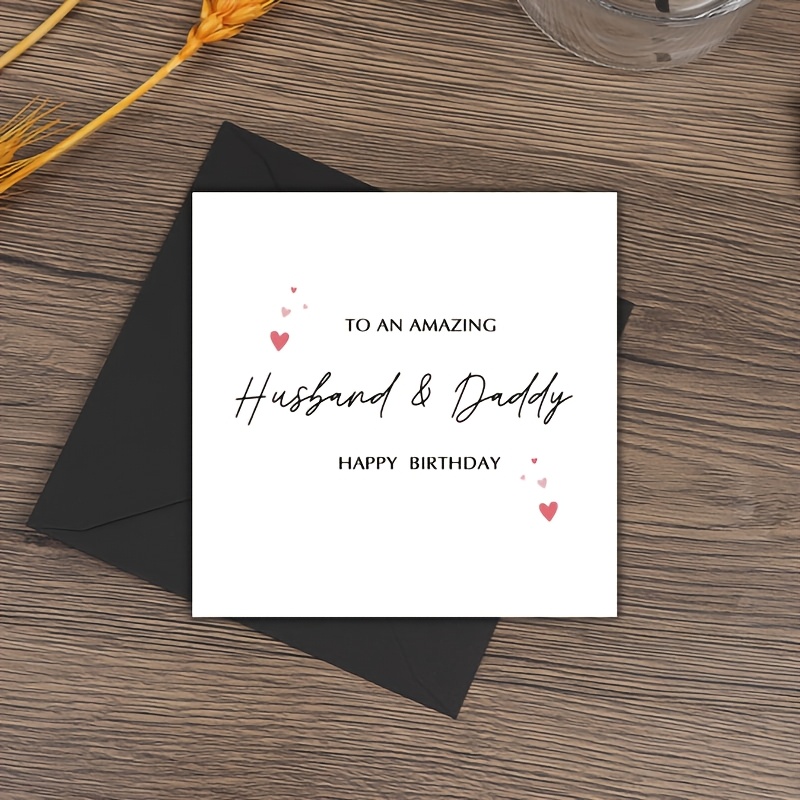 A Card For Husband And Father, With Simple Language And Special Love, Perfect For Valentine's Day, Birthdays, And Anniversaries.