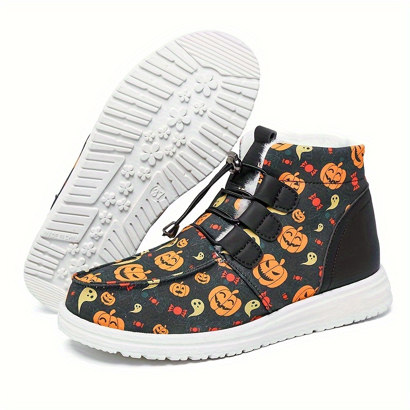 womens halloween print winter boots comfortable   top   band outdoor snow boots details 2