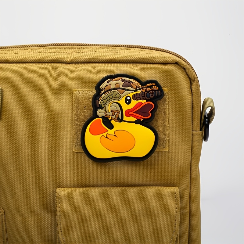 

1pc Military Duck Series Embroidered Patch, 3d Pvc Applique With Adhesive Back, Mixed Color, With Backpacks, Clothing, Helmets For Morale Badge Set