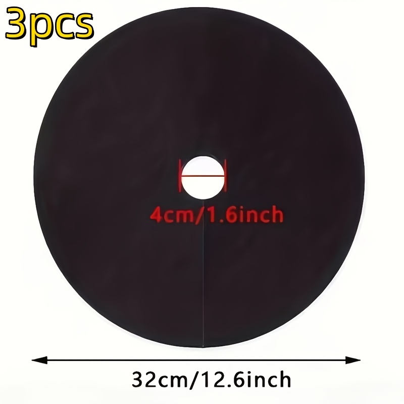 TEMU Lot de 3/3 pièces de tissu anti-mauvaises herbes rond, couverture de sol de jardin, couverture de sol respirante hydratante pour arbres,
