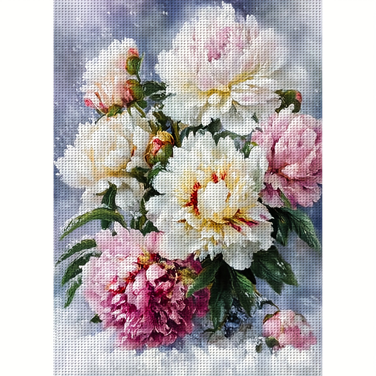 TEMU ZUOANLF 1 Набір для вишивання хрестиком - 30X40 см [11.8X15.7 дюймів] / 40X50 см [15.7X19.7 дюймів], Набір для вишивання хрестиком з випадковим