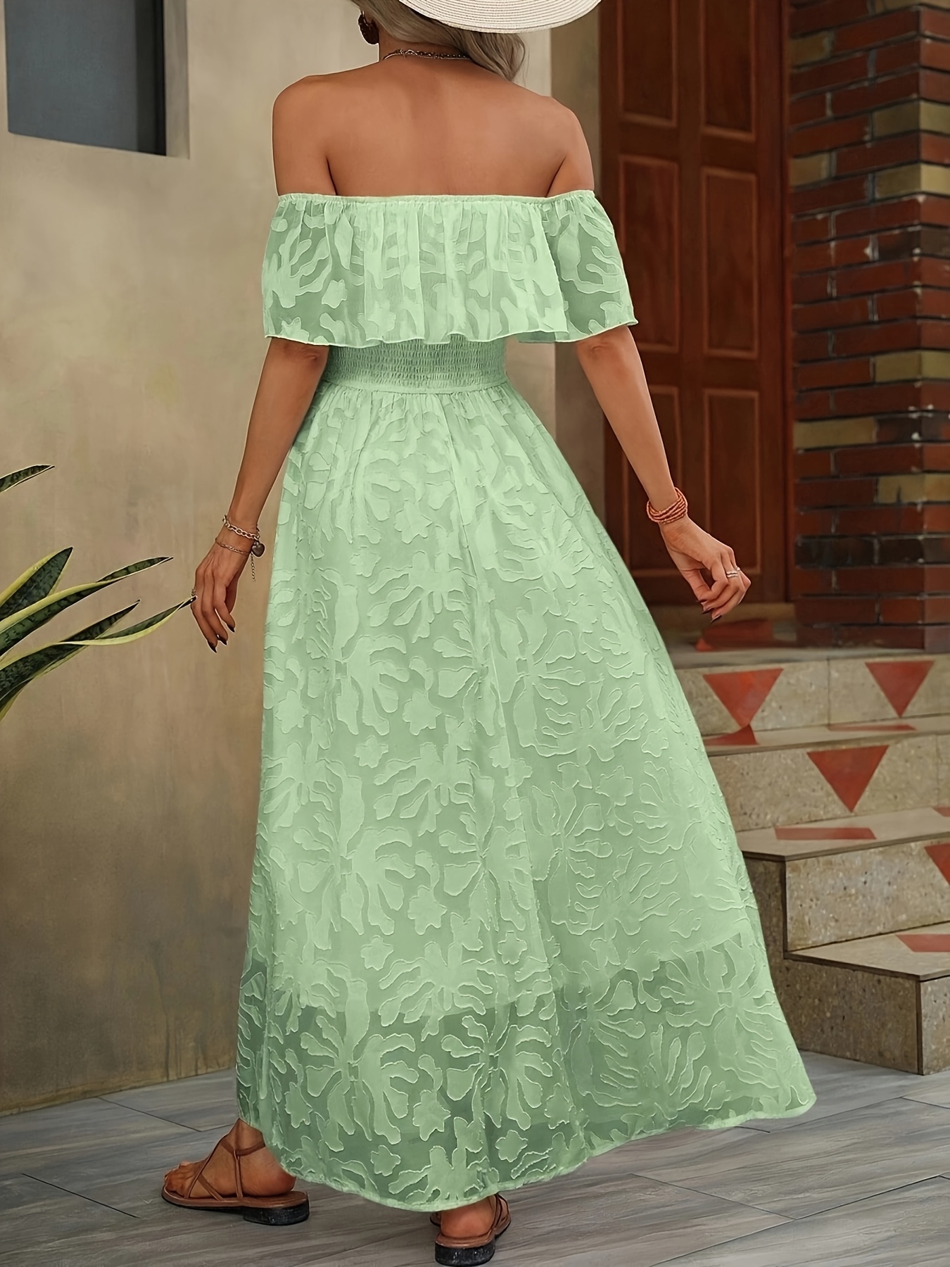 spring summer outfit womens solid shoulder - Temu