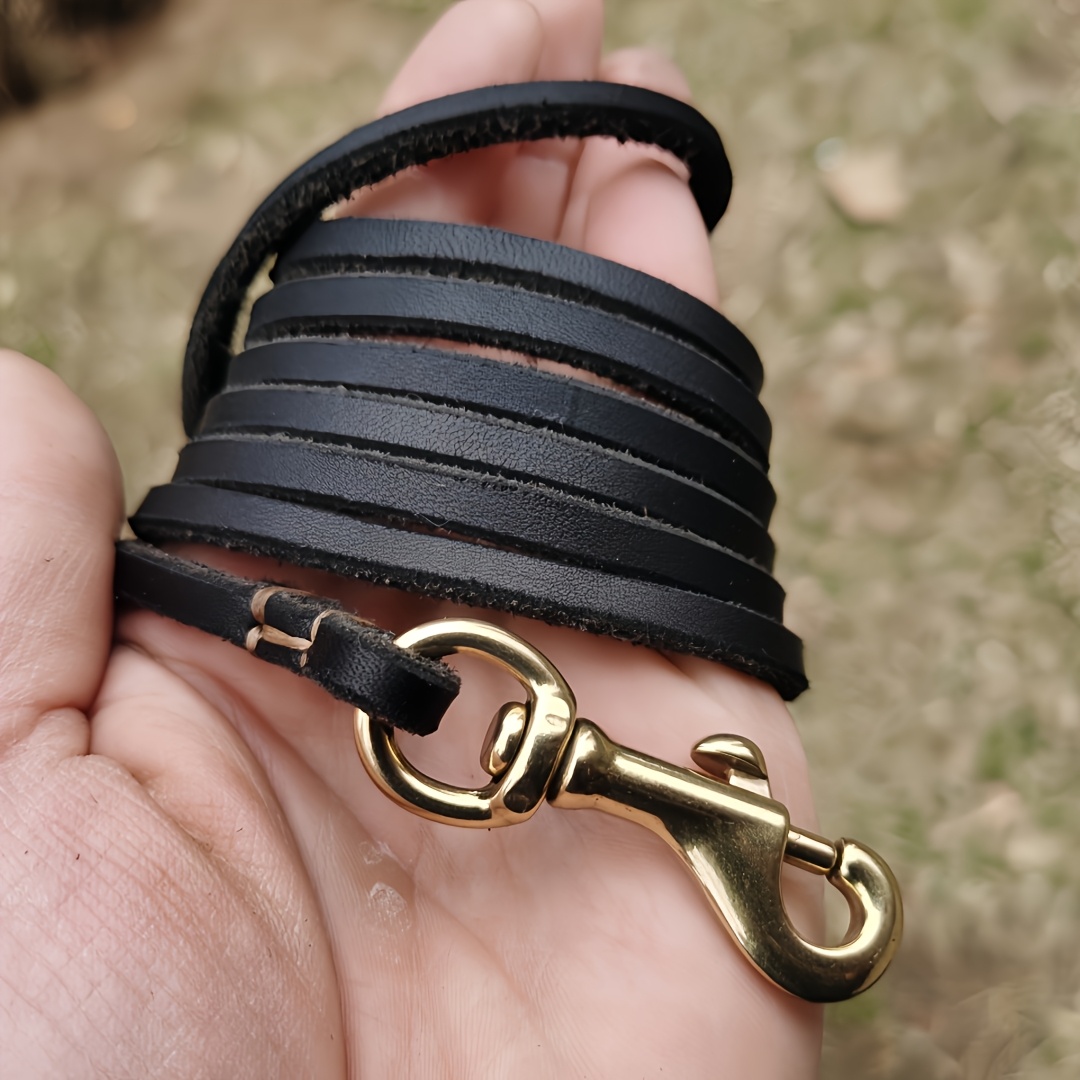 TEMU Lightweight And Leather Leashes For Small Dogs Like Teddy And Pomeranian, Featuring A Vintage And Elegant Design, Without Battery