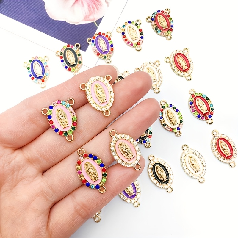 36pcs Drill Virgin Mary Pattern Small Pendants for DIY