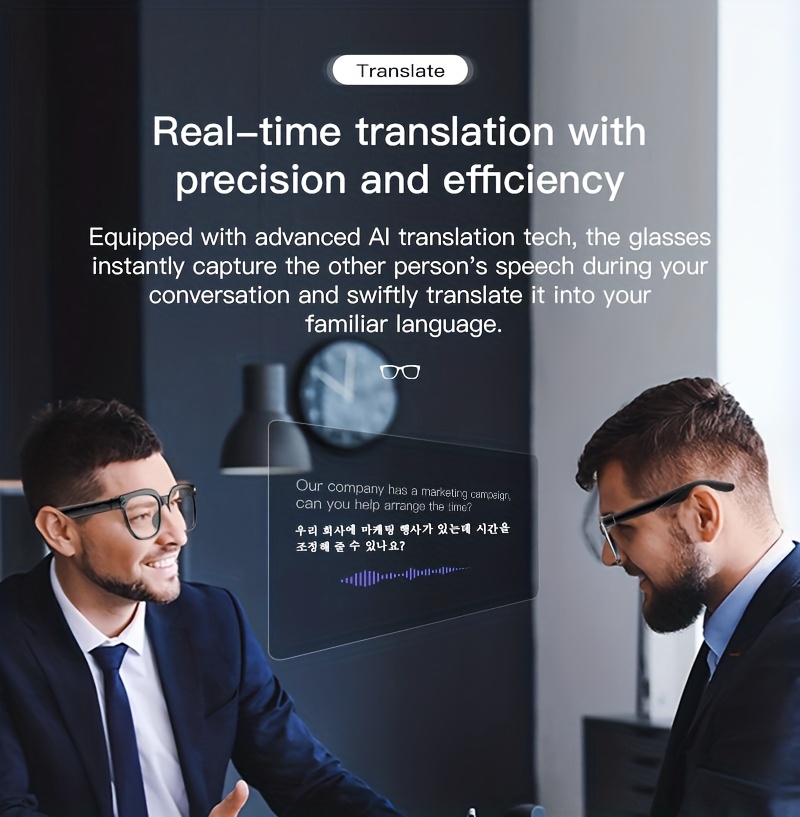 valentines day gifts 4k camera smart glasses ai smart glasses with real time translation object recognition open ear audio ultra   ideal for outdoor cycling work travel   to     hd audio Product details 8