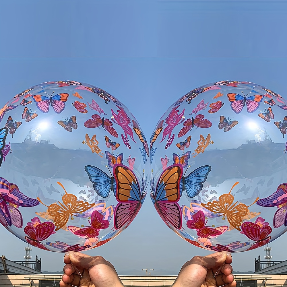 DIWULI Schmetterling Zahl 6 Luftballon-Set – Lila Deko Für Den 6. Geburtstag, Mit Aufblashalm