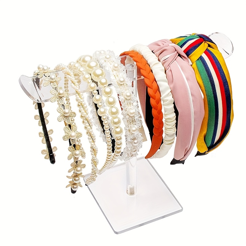 1pc Of Acrylic Headband And Jewelry Display Stand, A Clear Organizer For Hair Additions, Necklaces, Bracelets, A Transparent Plastic Storage Rack, Bedroom Decoration, Jewelry Towers