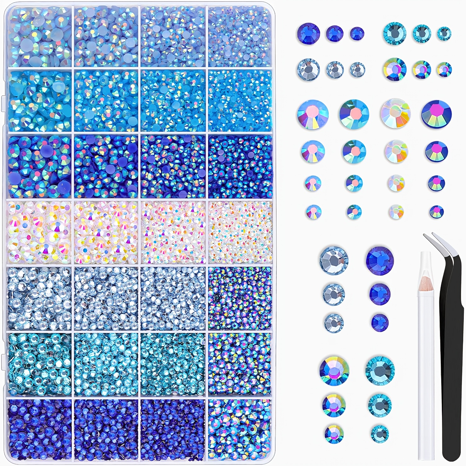 Image of 20000pcs Purple Rhinestones Suitable For Bedazzling, Resin Flatback Gems For Crafts, Bedazzler Kit For Clothing, Shoes, Tumblers, Nail Art - Diy Gems For Clothing Decoration, &