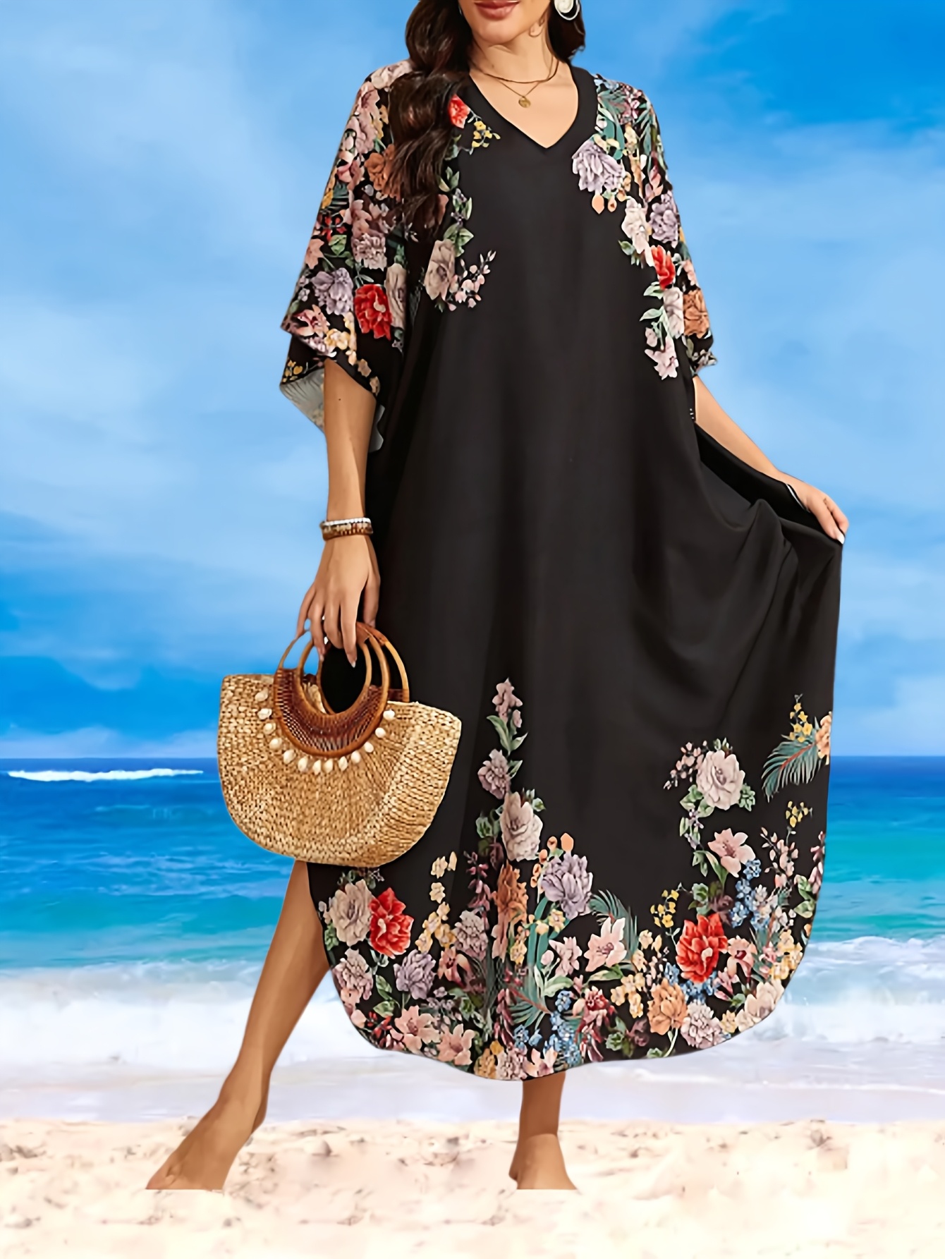 pelican grill newport beach dress code Maya Short Caftan main image 1