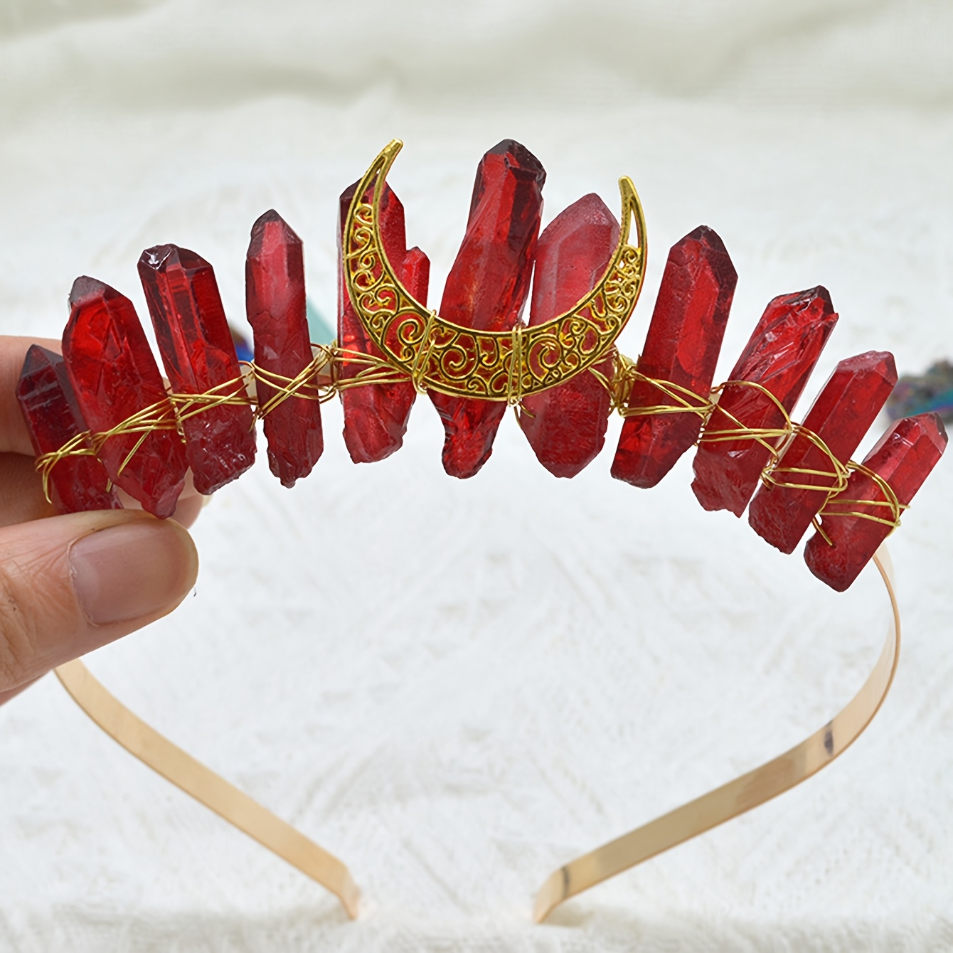 natural crystal hand headband party - Temu Georgia