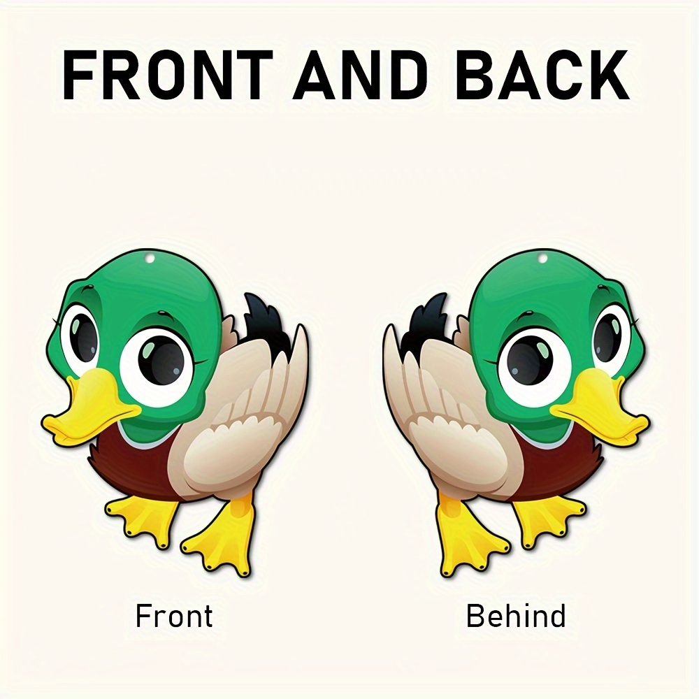 car rear view mirror charm cute duck acrylic hanging - Temu Australia