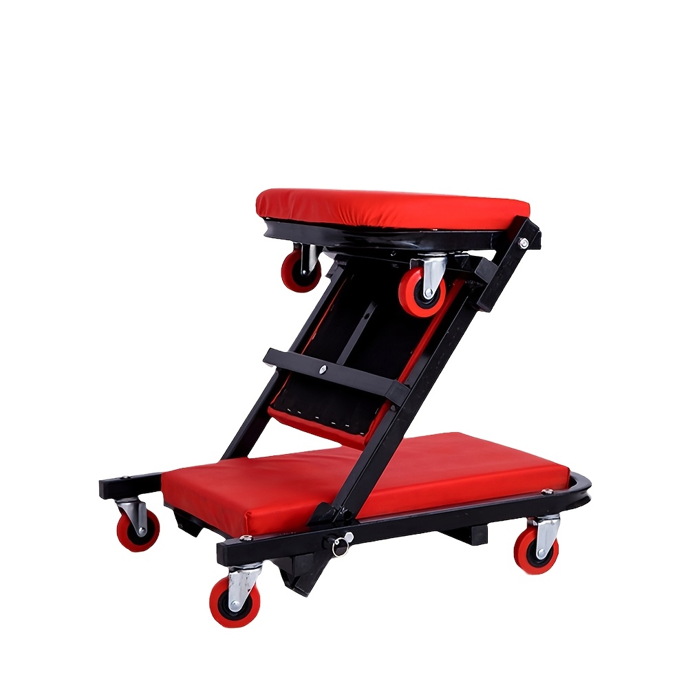 TEMU 1pc Workshop Chairs, Roller Seats, And Car , 2-in-1 Crawler Seats, Heavy-duty Rolling Garage Repair Mats With 6 Wheels