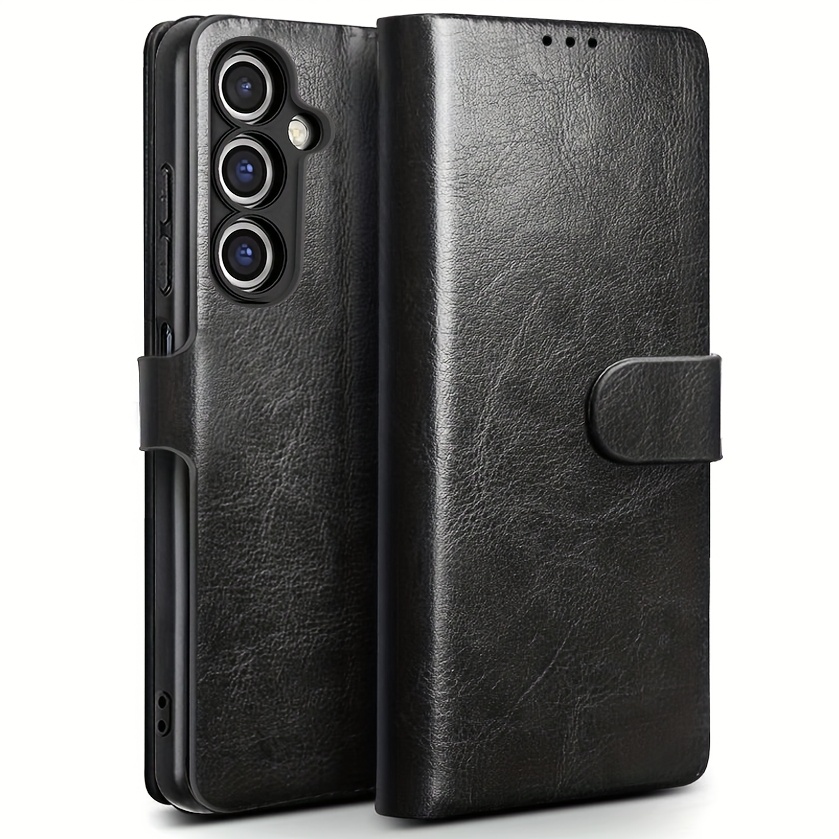 Image of Phone Case: Case For Galaxy A17, With Card Slots & Magnetic Pu Leather Stand Flip Shockproof Full Protective Wallet Cover Phone For Samsunga17 Galaxya17 5g
