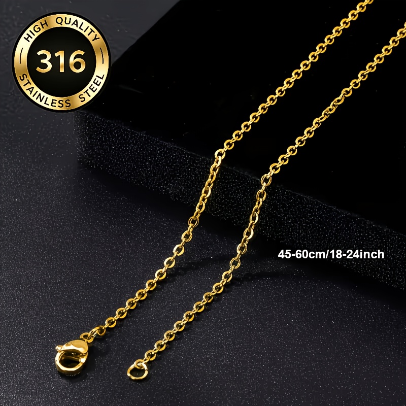 Minimalist O-Shaped Stainless Steel Chain Necklace, Unisex