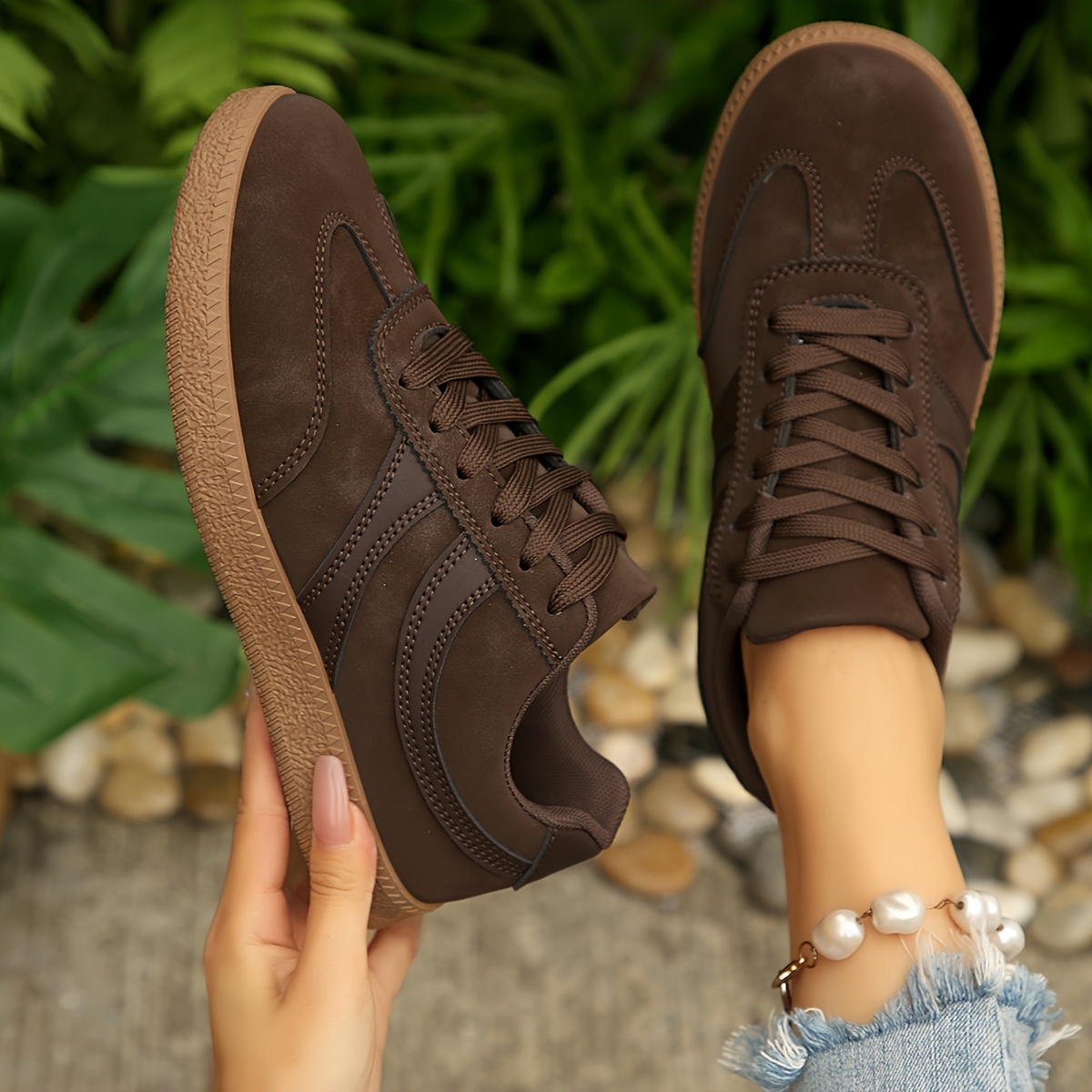 TEMU Sneakers, Women's Fashionable, Casual, Versatile, Trendy, Comfortable, Lightweight Skate Shoes For Shopping And Sports