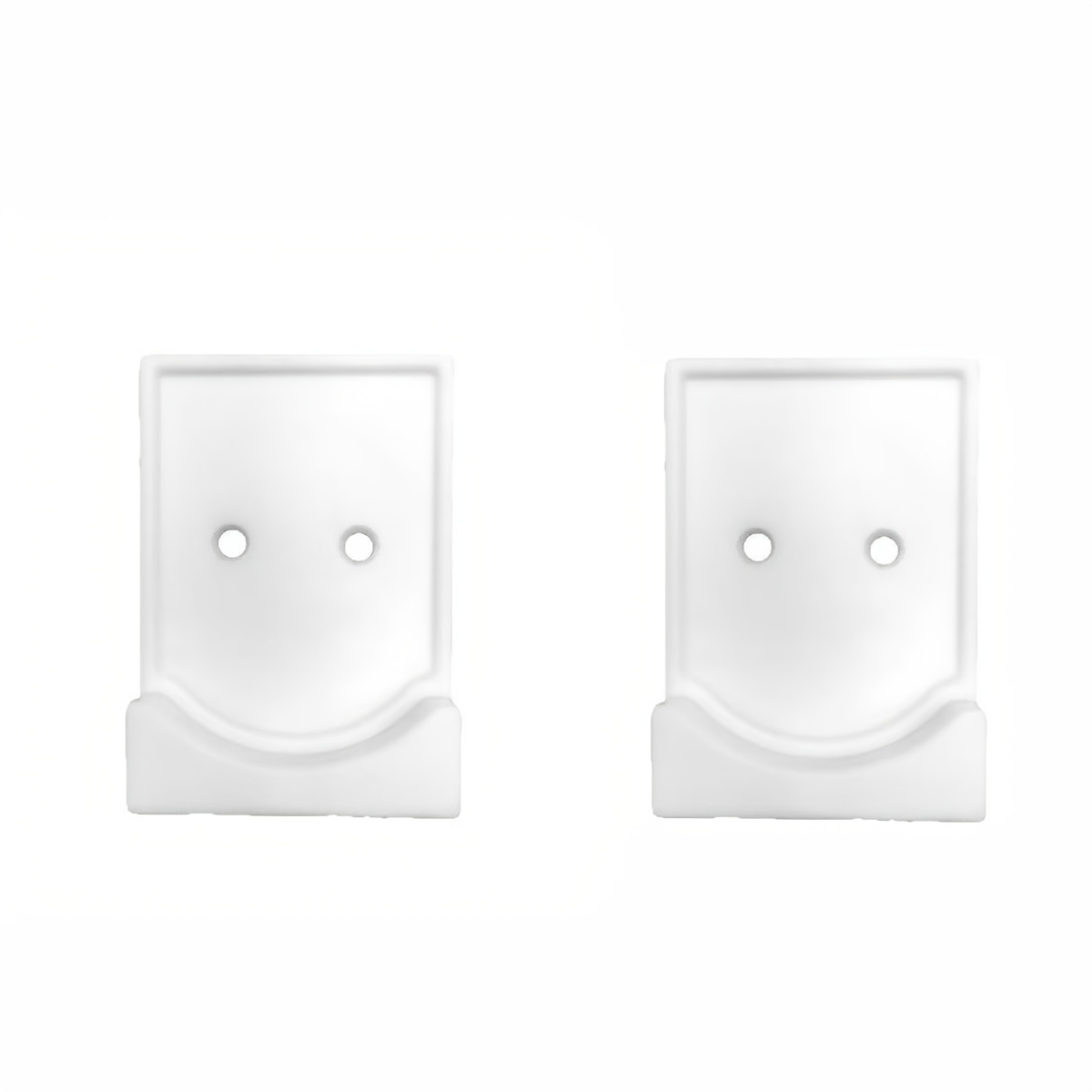 TEMU 2pcs Of Black And White Curtain Rod Brackets (size 8.5cm/3.34in × 6cm/2.36in) Suitable For Various Rods With A Diameter Of Up To 5cm/1.97in, No