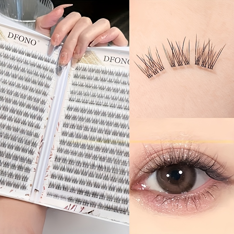 Image of Of 384 Eyelash Books, Single Eyelash, Slim Eyelash Fish Tail Design, Soft And Lightweight, Very Suitable For Daily Or Commuting Makeup, Reused Multiple Times