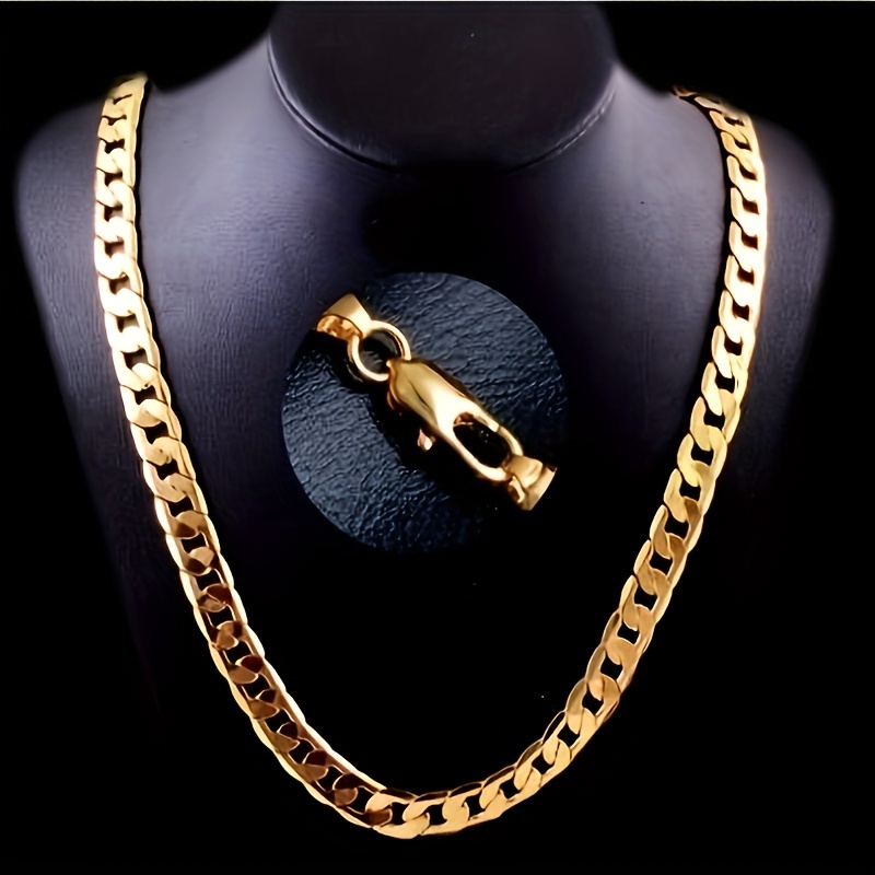 Conjunto de Joyería de Lujo para Hombres de 3 Piezas - Collar de Cadena Cubana de 6mm, Pulsera y Anillo de Circonita Sintética con Aceite Negro - Accesorios de Moda Inspirados en Hip Hop para Fiestas y Compromisos, Set de Anillos de Compromiso|Joyería Hip Hop|Acabado Dorado, Joyería y Accesorios