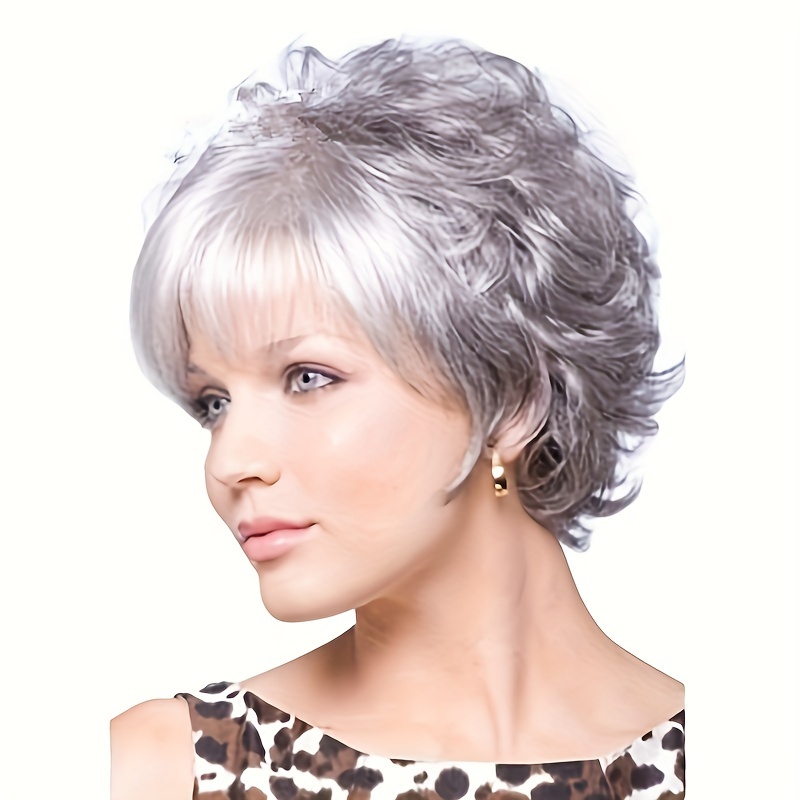 Natural Curly Short Wavy Pixie Cut Wigs Bangs Soft Stylish - Temu