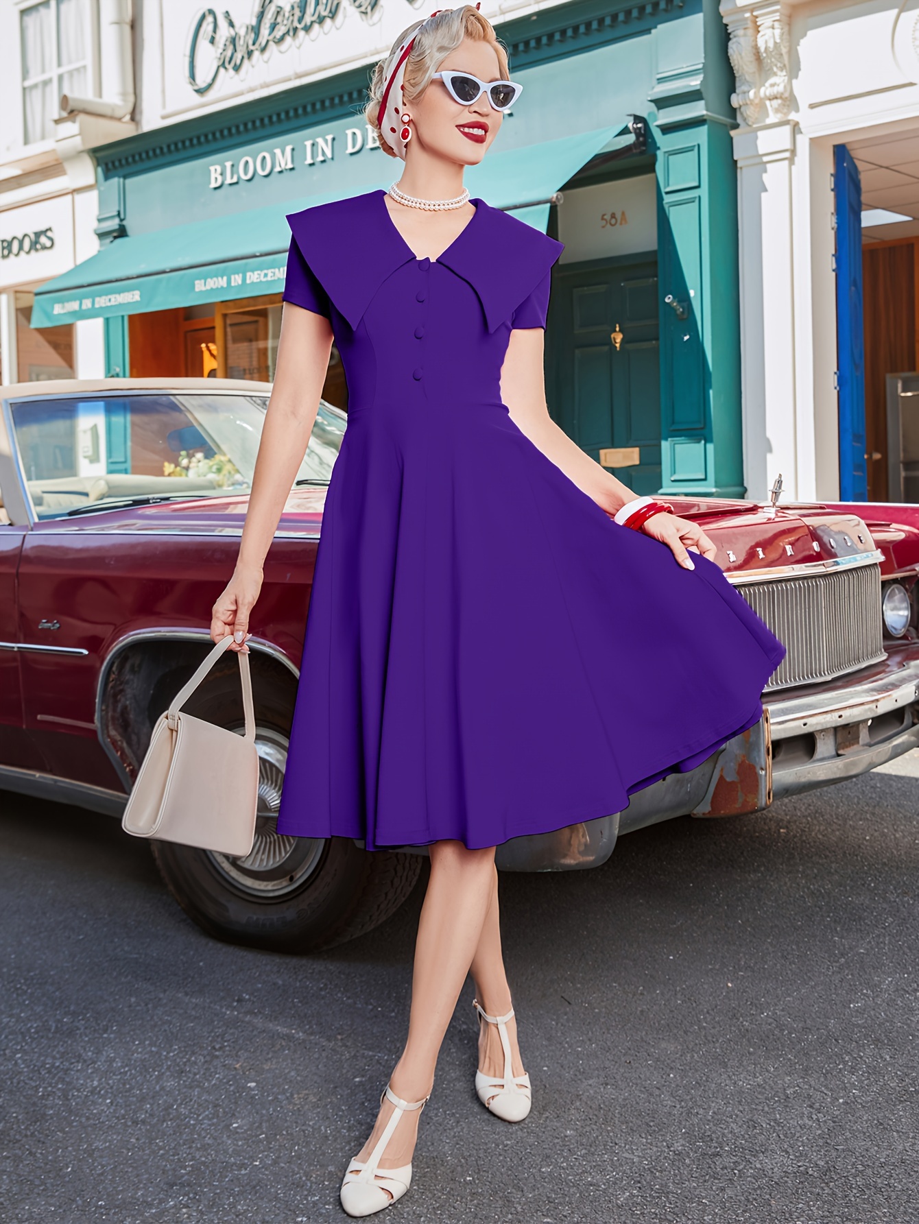 abito vintage anni '50 a donna viscosa Temu Italy