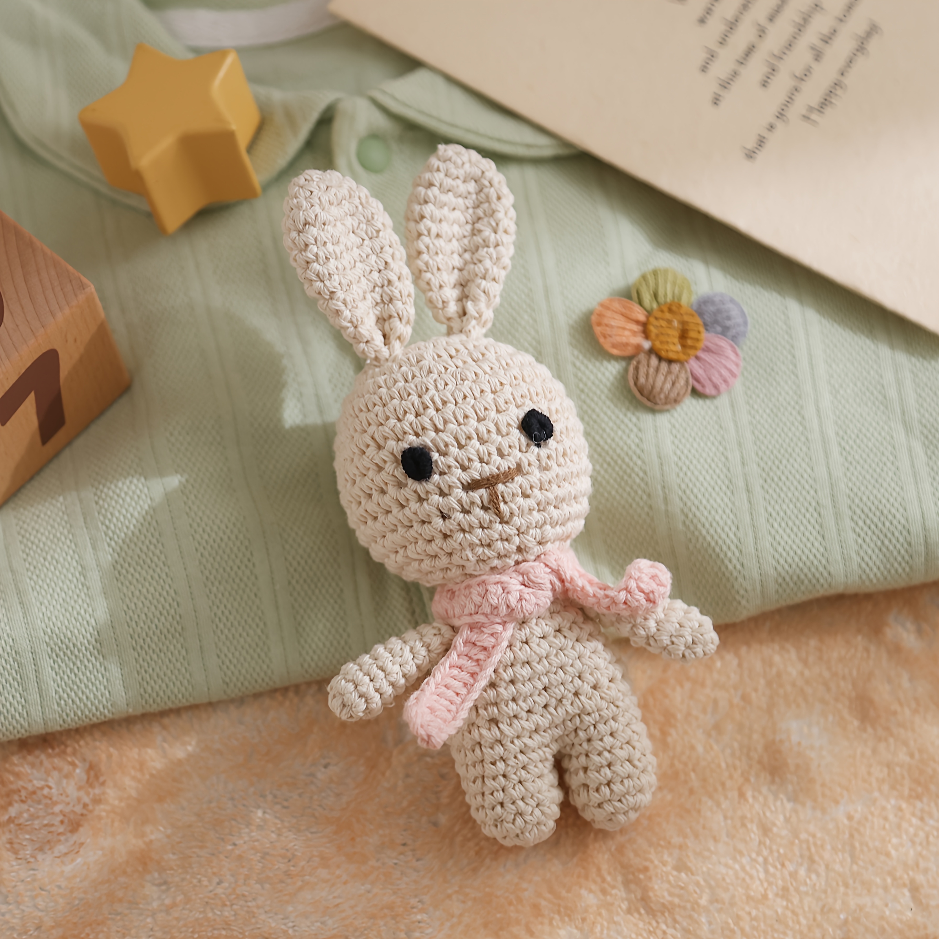 Handmade Crochet Rattle, Interactive Baby Toy