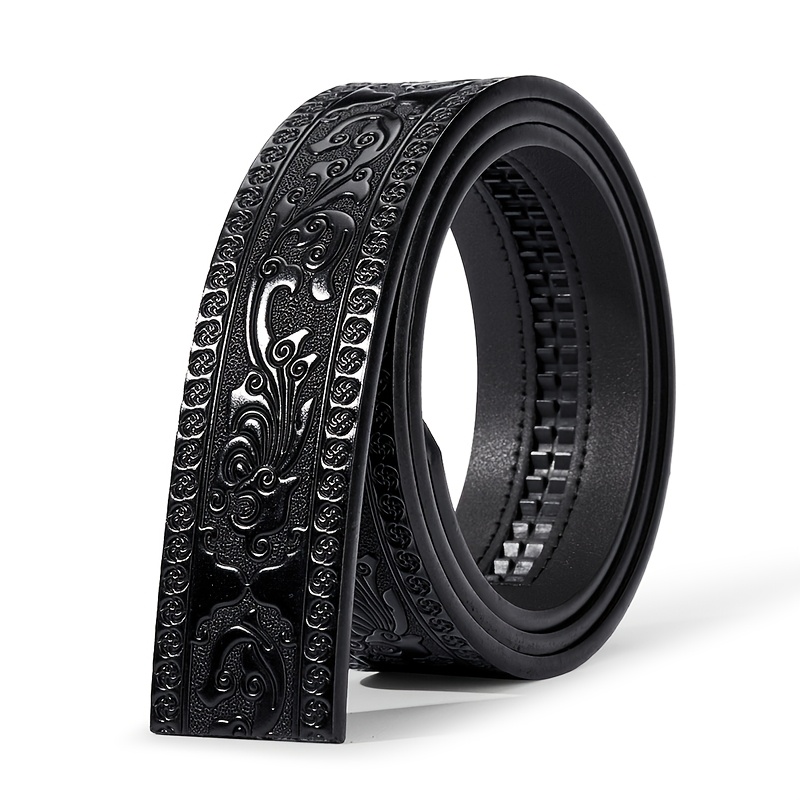 TEMU Ceinture Vintage pour Homme avec Boucle Automatique en , Ceinture Boucle, Ceinture d'Affaires Décontractée de Style Chinois en , 3,5 cm
