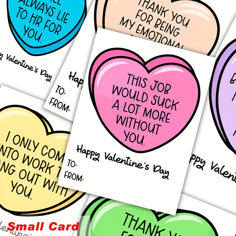 

24 Funny Coworkers, Work Valentine's Day Cards, (6 , 4 Cards Each) Greeting Cards With Envelopes, Bulk Greeting Cards, Funny Greeting Cards, Holiday Cards