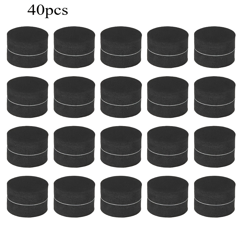 40pcs Flower Plant Pot Feet Invisible Round Flowerpot Riser Stands Self-adhesive Black Non-slip Heavy Pot Pad