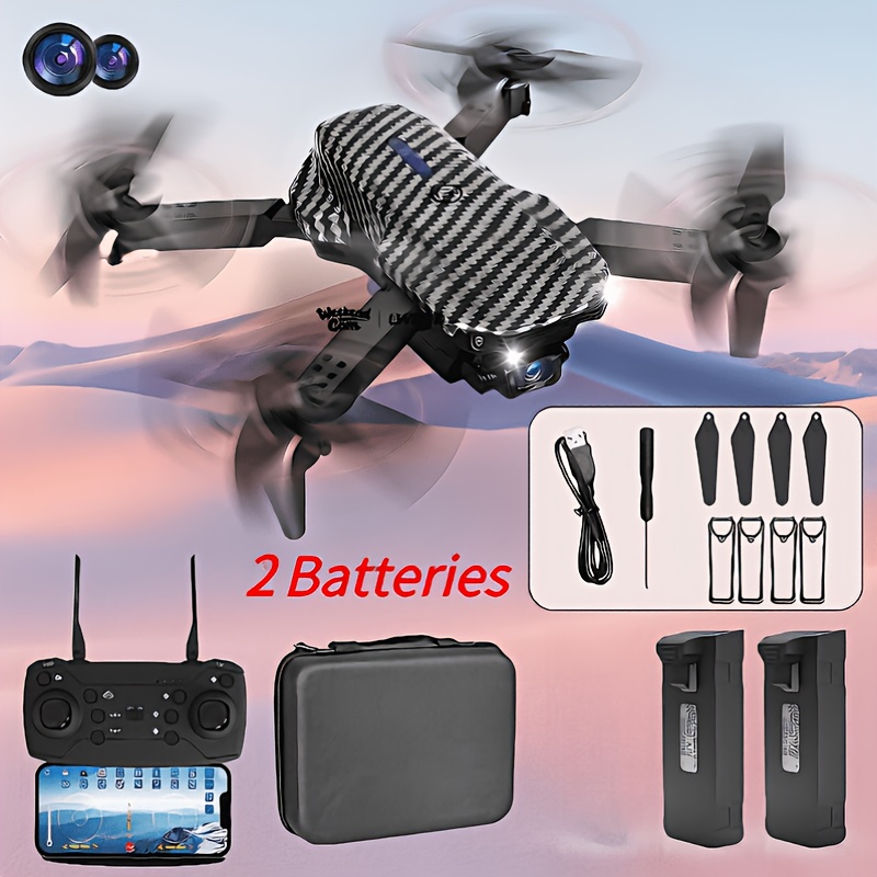 Foldable HD Quadcopter Drone with Dual Cameras, APP Control, Real-Time Video, Multiple Battery Options, Indoor and Outdoor Use