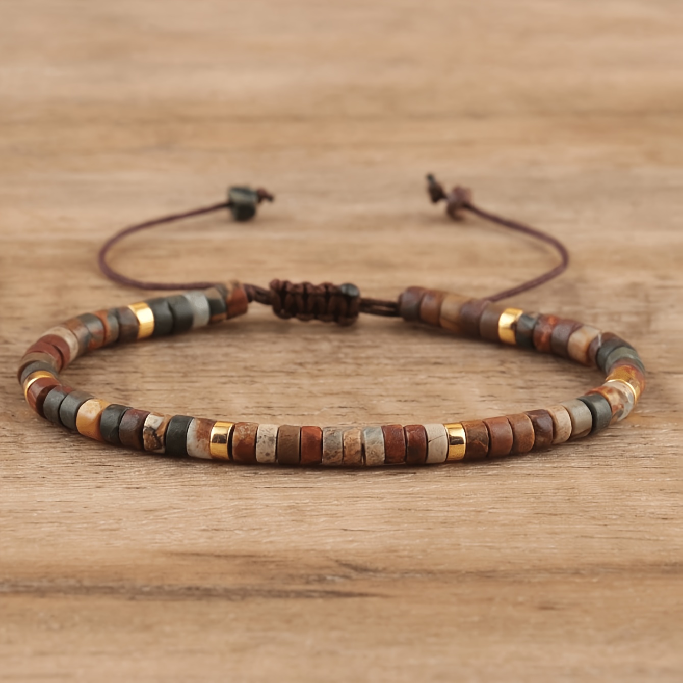 TEMU Pulsera de separadores con cuentas, una pulsera ajustable para mujer y a