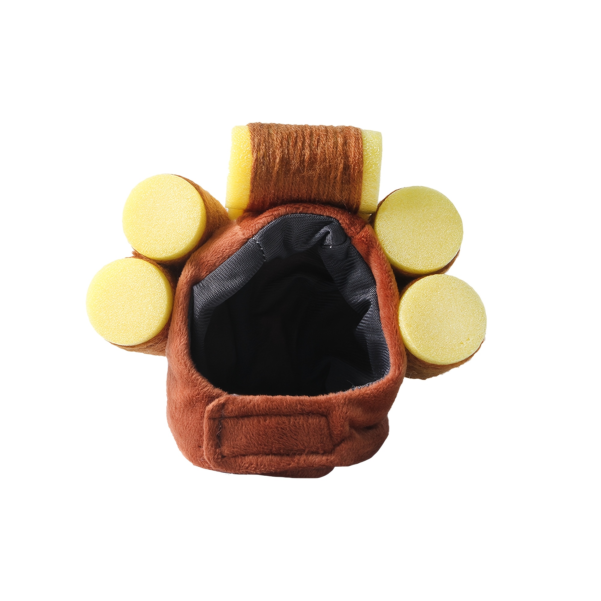 TEMU Bonnet Bigoudis en Peluche Réglable pour Poils d'Animaux & Bonnet à Perruque - Doux, Convient aux Chats & Petits Chiens, à Rouleaux Bouclants