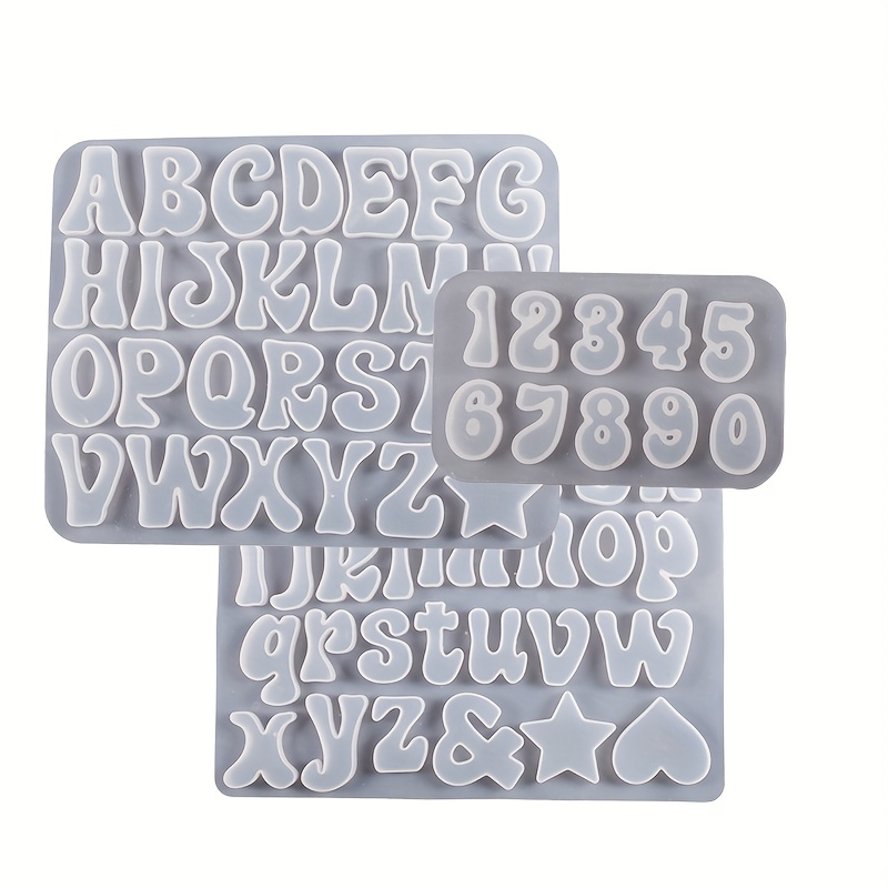 TEMU 3pcs Mini Letter Resin Molds - Small Silicone Number Alphabet Epoxy Casting Mold For Diy Keychain Pendant Earring Jewelry, Gummy Candy Cake