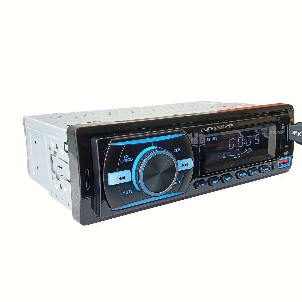 Car Radio Bluetooth Car Radio, 1din Car Radio, 4x60w Auto Radio 7 Colors Fm  Stereo Radio Usb/sd/aux/eq/mp3 Player Pioneer Car Radio
