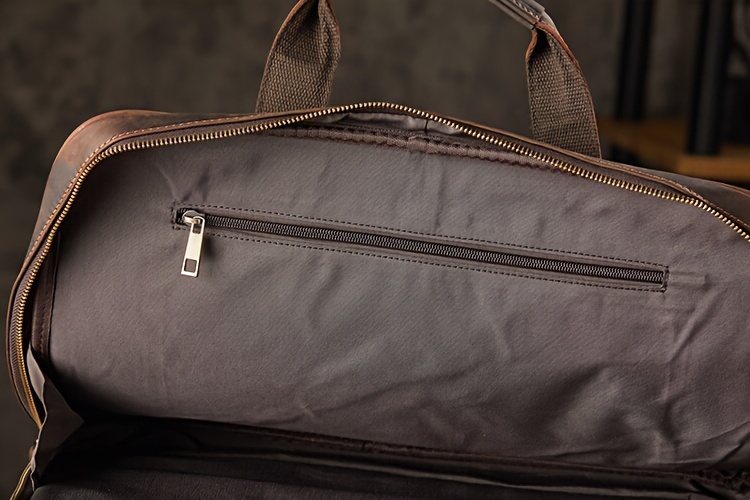 Crazy Horse Genuine Leather Scratch Repairable Men's Handbag, Handmade Vintage Crazy Horse Genuine Leather Tote Bag, Large Capacity Laptop Bag, Men's Single-Shoulder Crossbody Bag, Genuine Leather Business Briefcase