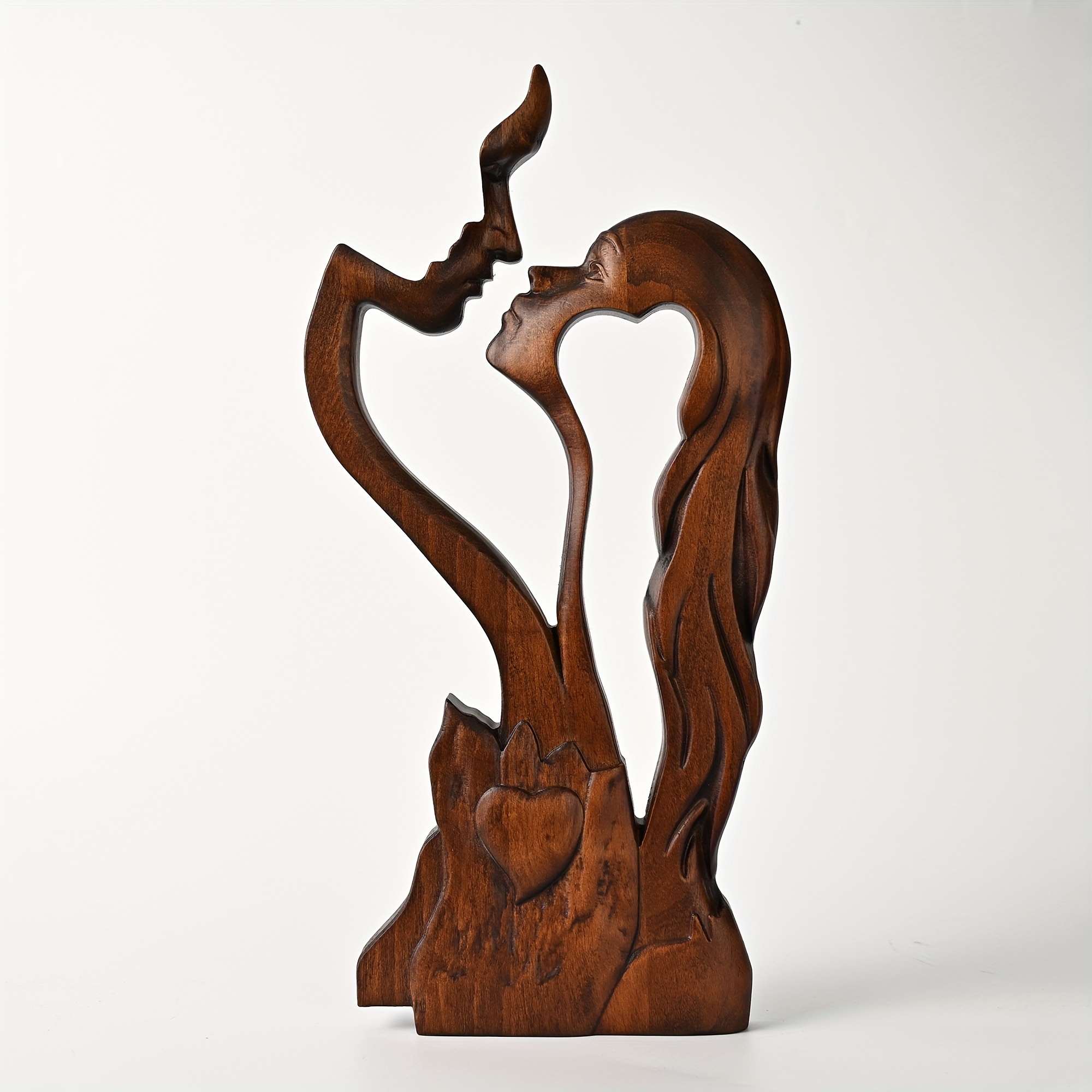 liebe   holzskulptur: romantische valentinstag-wohnkultur, paar- -liebeskunst-statue,   geschenk für sie/ihn,   für weihnachten, thanksgiving, valentinstag, abschlussfeier