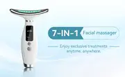 valentines day face and neck beauty led and heating function multifunctional facial massager usb rechargeable with vibration and heating functions for face neck and shoulder care beauty tools for gift details 0