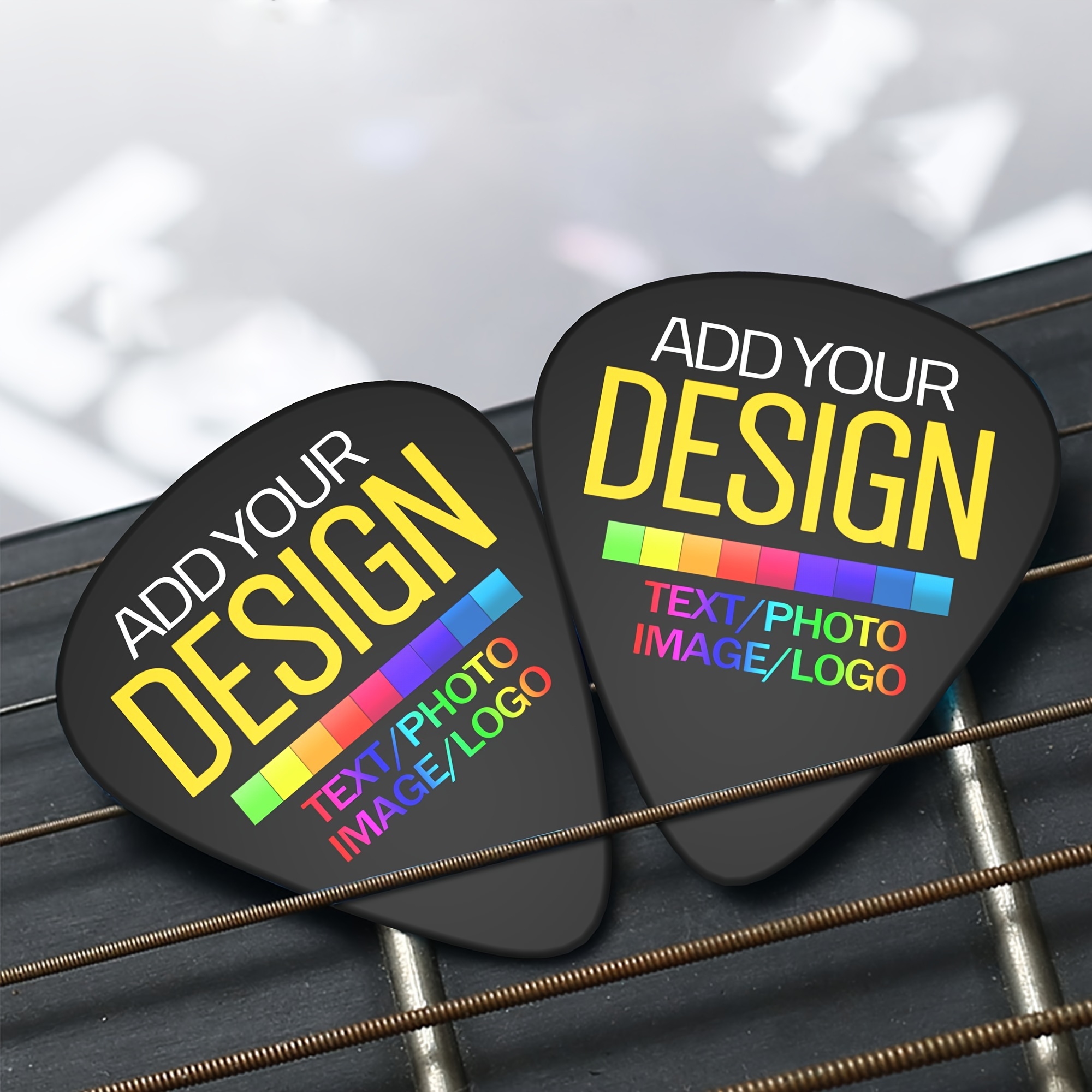 

Personalized Guitar Picks 12pcs - & , Assorted Thicknesses (0.46mm/0.71mm/0.96mm), Celluloid For Bass & Guitar