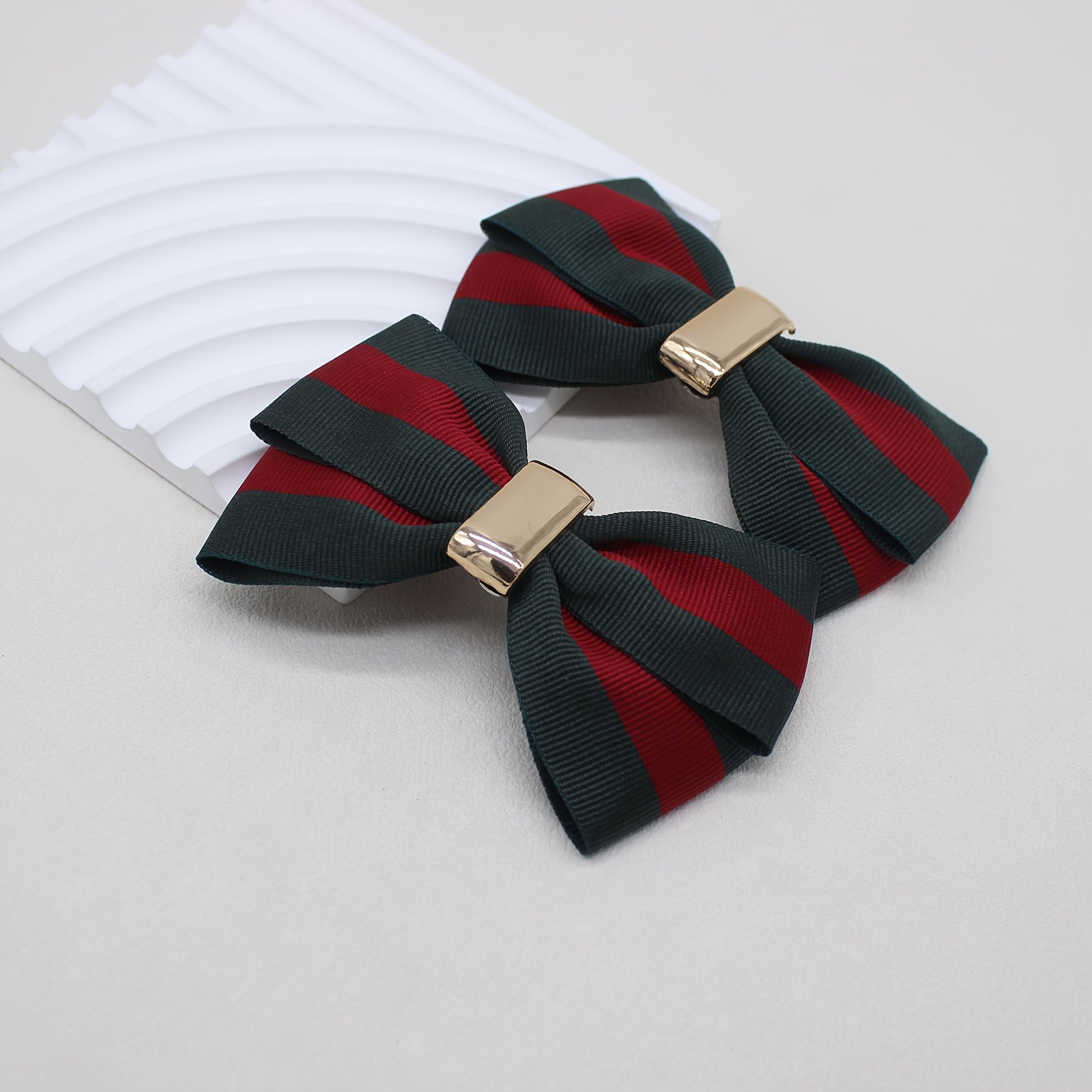 TEMU 2pcs (2-pack) Ribbon Bow Shoe Clips - Detachable Suitable For All Women's Sneakers,, | Light Luxury Bow Decoration With Knots, Compatible For