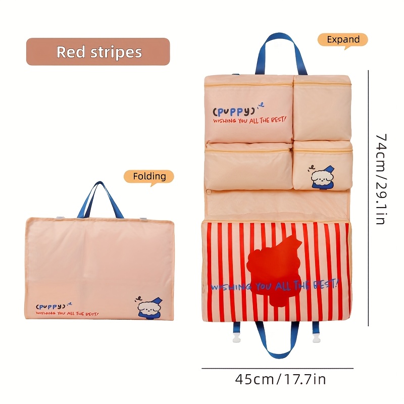 TEMU Travel Packing Organizer Bags - Lightweight Foldable Packing Cubes With Compartmentalized Storage, Space-saving Luggage Organizer For Clothes,