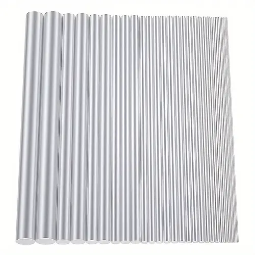 aluminum round rods assortment kit lathe bar stock diameter 1 0 8 0mm length 100mm for diy craft making 27 pieces