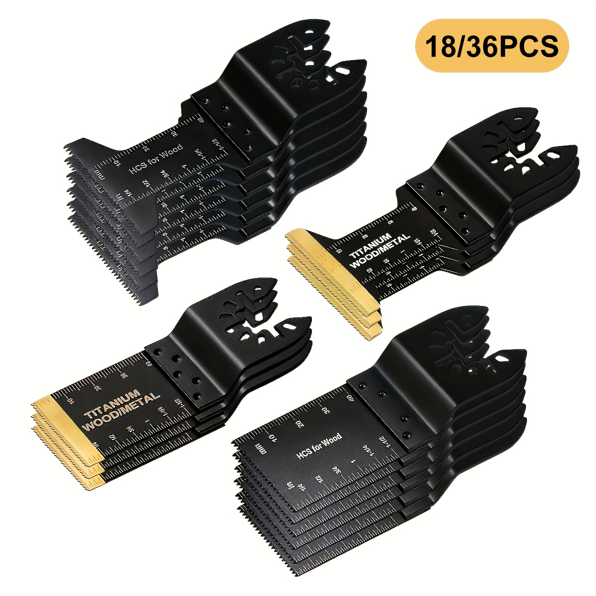 18 36pcs titanium multi tool   professional universal quick release oscillating saw   for cutting metal nails   compatible with  