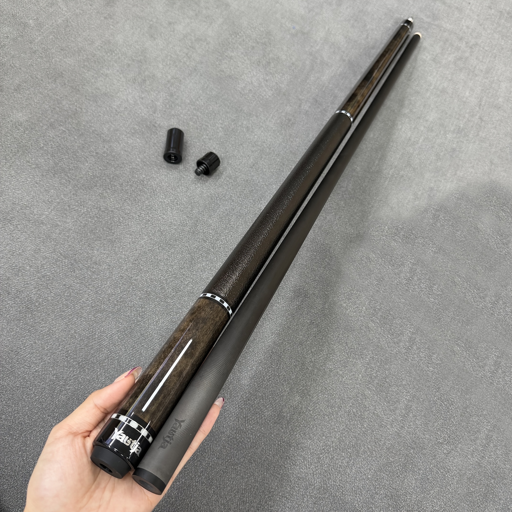 TEMU High-quality Carbon Fiber Billiard Cue, With A Head Diameter Of 12.5mm And A Weight Of 19oz. Resistant To Deformation, Has Low Deviation, Smooth