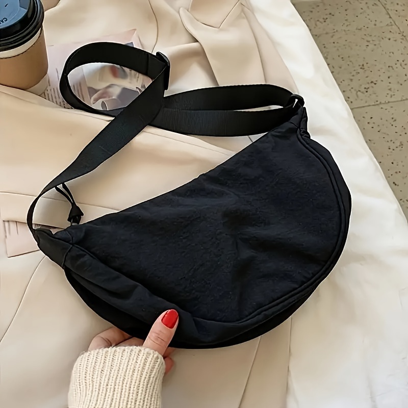 chic women's nylon crescent sling bag versatile crossbody - Temu